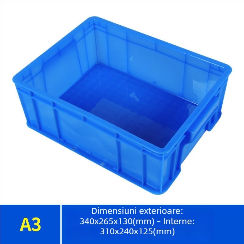 Cutie de depozitare cu capac Paiku — plastic PE, rezistentă, pereți de 2 mm, capacitate de încărcare 300, greutate 1,62 kg