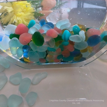 Sticlă de mare pentru decorare și amenajare peisaj, pietre din sticlă șlefuită mat pentru acvariu, materiale DIY pentru proiecte handmade