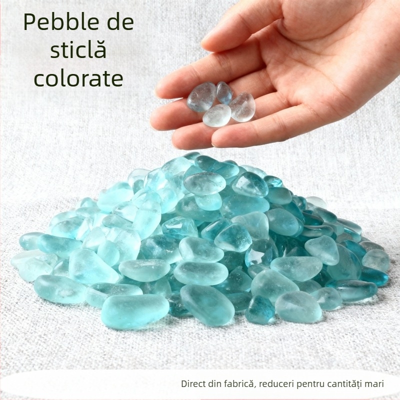 Sticlă de mare pentru decorare și amenajare peisaj, pietre din sticlă șlefuită mat pentru acvariu, materiale DIY pentru proiecte handmade