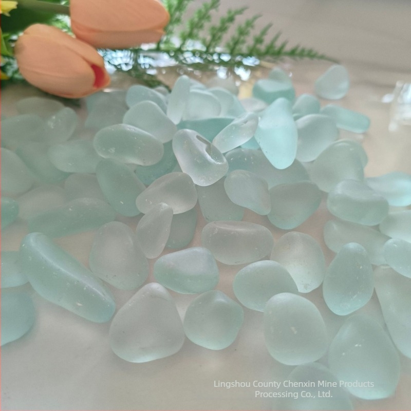 Sticlă de mare pentru decorare și amenajare peisaj, pietre din sticlă șlefuită mat pentru acvariu, materiale DIY pentru proiecte handmade