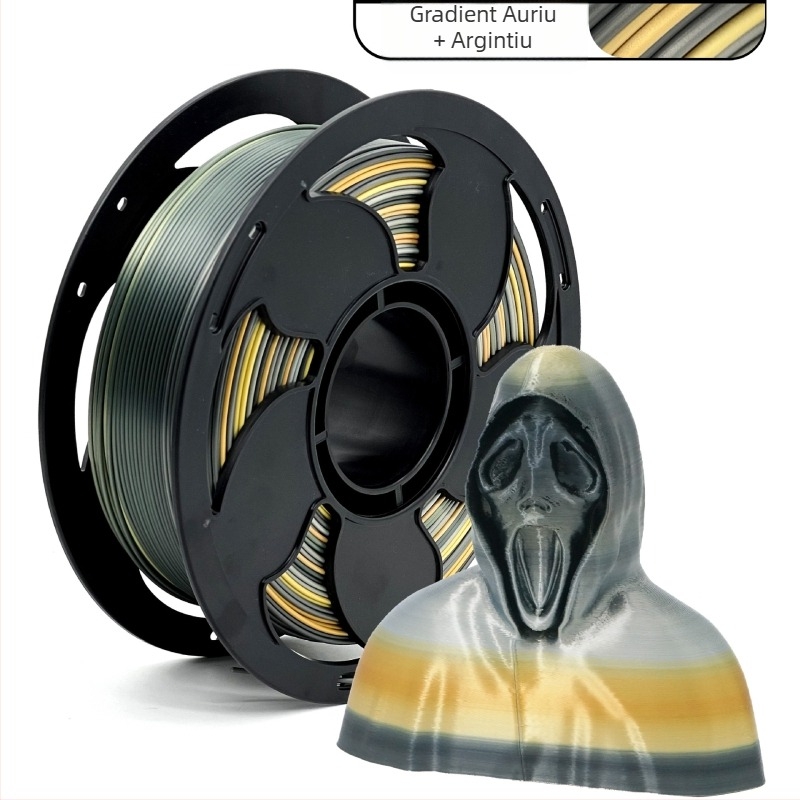 Filament PLA pentru imprimare 3D – secțiune circulară, aspect gradient mătăsos, densitate standard – Toksen 3d