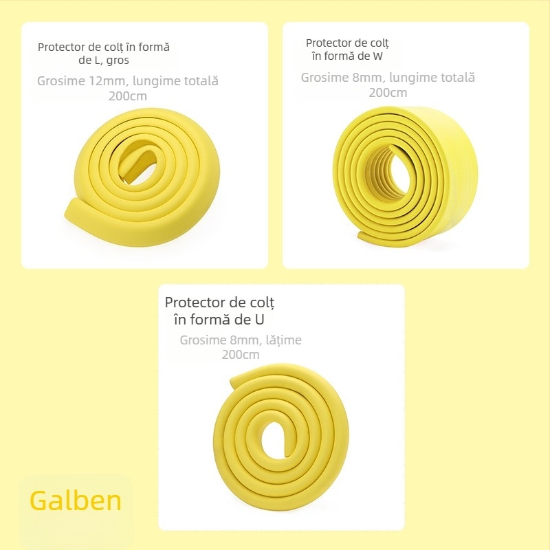 Bandă de protecție a marginii mesei pentru bebeluți și copii, lărgită și groasă; marca Qian Cloud; 100 bucăți; fără import