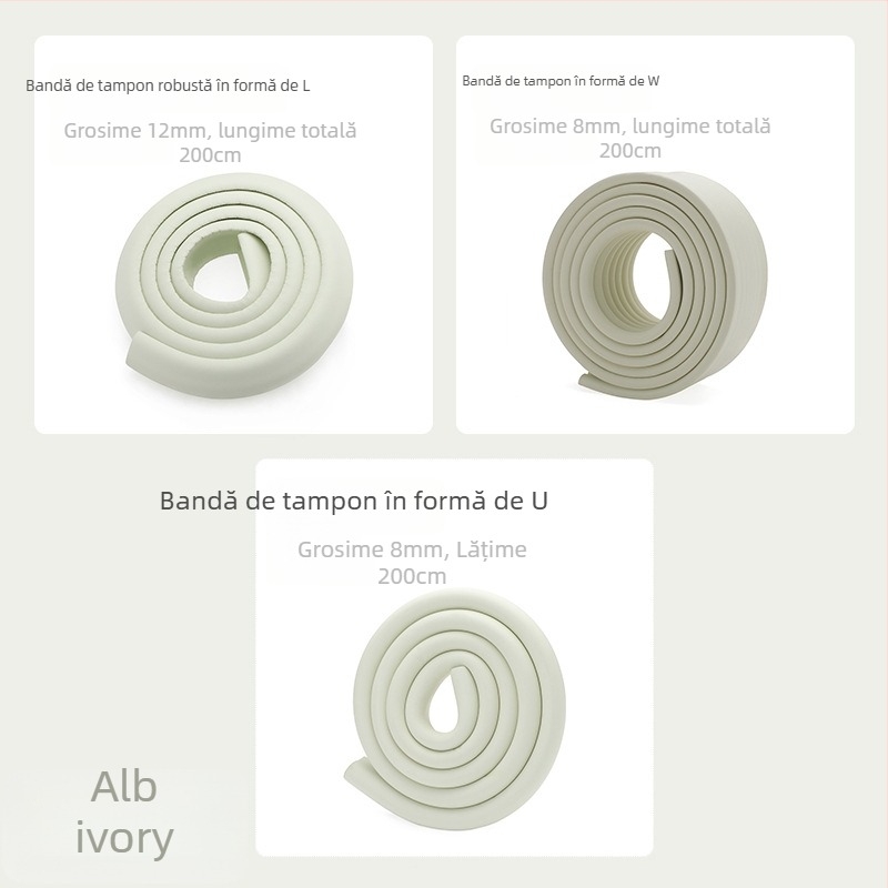 Bandă de protecție a marginii mesei pentru bebeluți și copii, lărgită și groasă; marca Qian Cloud; 100 bucăți; fără import