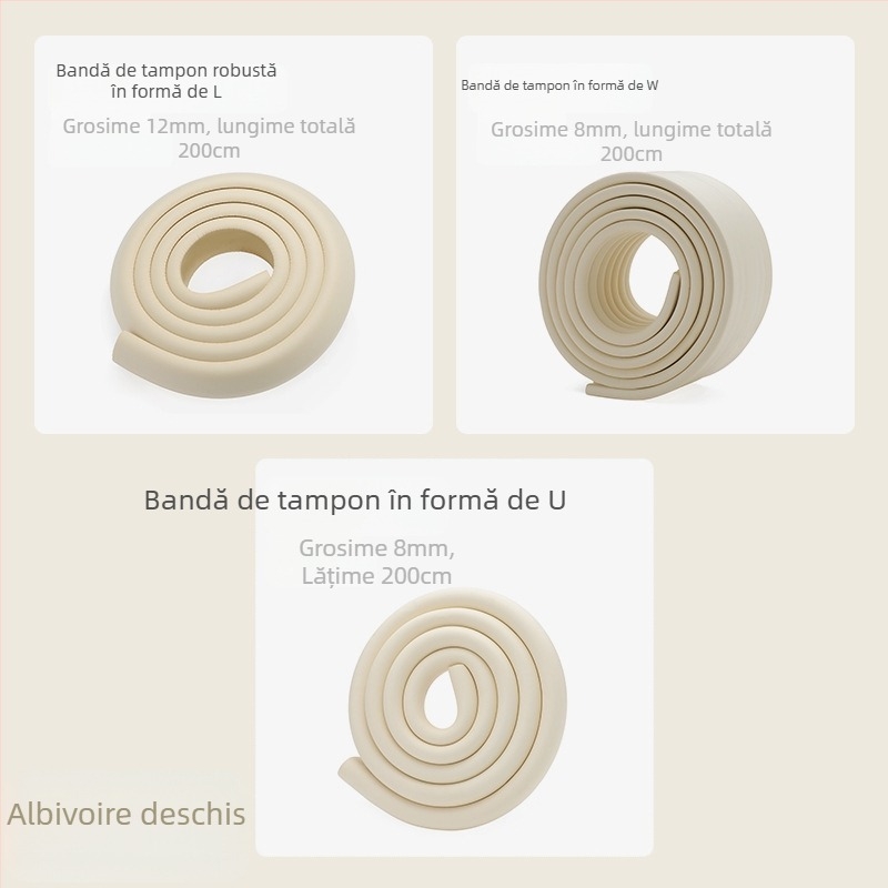 Bandă de protecție a marginii mesei pentru bebeluți și copii, lărgită și groasă; marca Qian Cloud; 100 bucăți; fără import