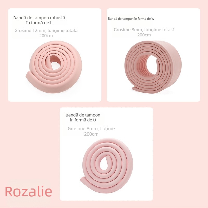 Bandă de protecție a marginii mesei pentru bebeluți și copii, lărgită și groasă; marca Qian Cloud; 100 bucăți; fără import