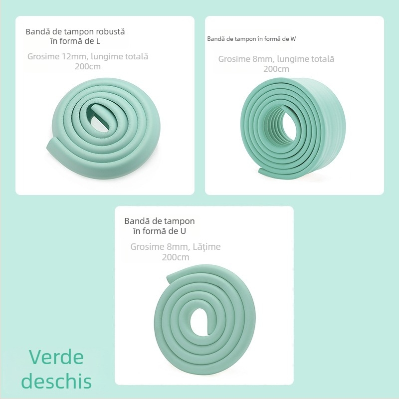 Bandă de protecție a marginii mesei pentru bebeluți și copii, lărgită și groasă; marca Qian Cloud; 100 bucăți; fără import