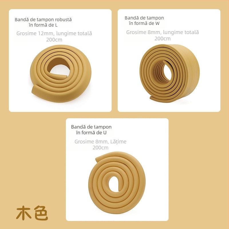 Bandă de protecție a marginii mesei pentru bebeluți și copii, lărgită și groasă; marca Qian Cloud; 100 bucăți; fără import