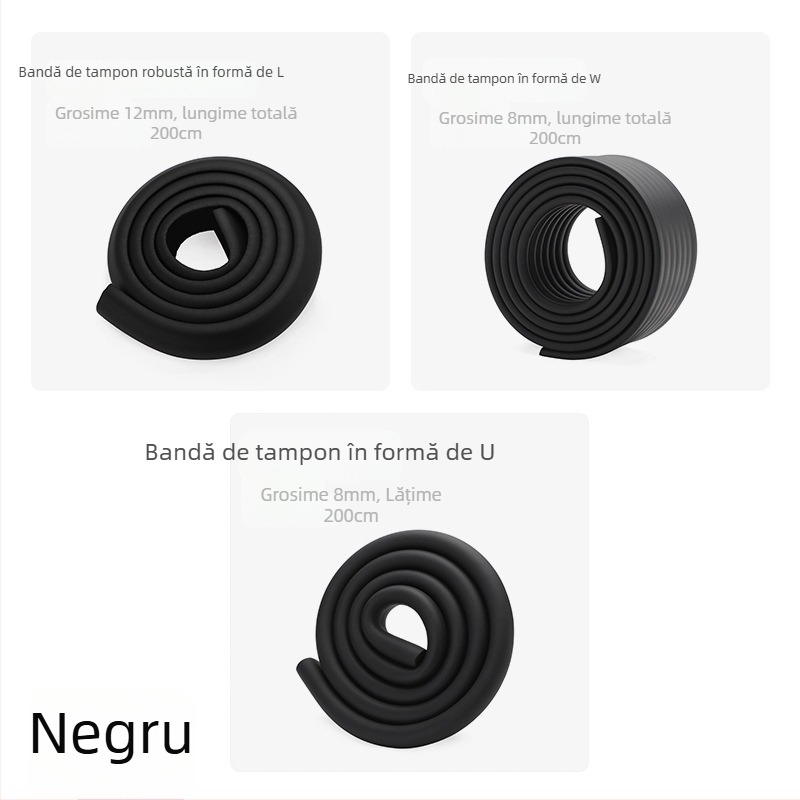 Bandă de protecție a marginii mesei pentru bebeluți și copii, lărgită și groasă; marca Qian Cloud; 100 bucăți; fără import