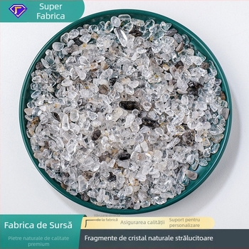 Pietre brute de cristal pentru decorul acvariilor și ghivecelor, stil modern minimalist, ambalare într-o pungă PP, cadou ideal.