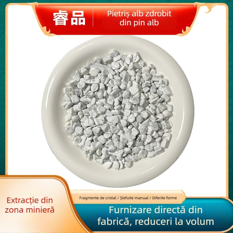 Pietriș cristal din pin alb pentru aromaterapie, acvariu și peisaje decorative, stil modern minimalist