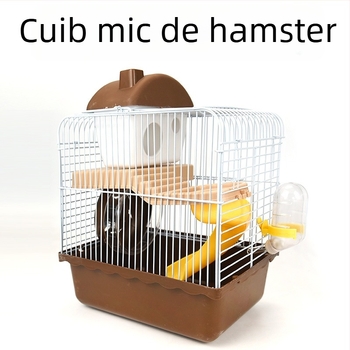 Cușcă pentru hamster din plastic, cu tavă, fabricată local