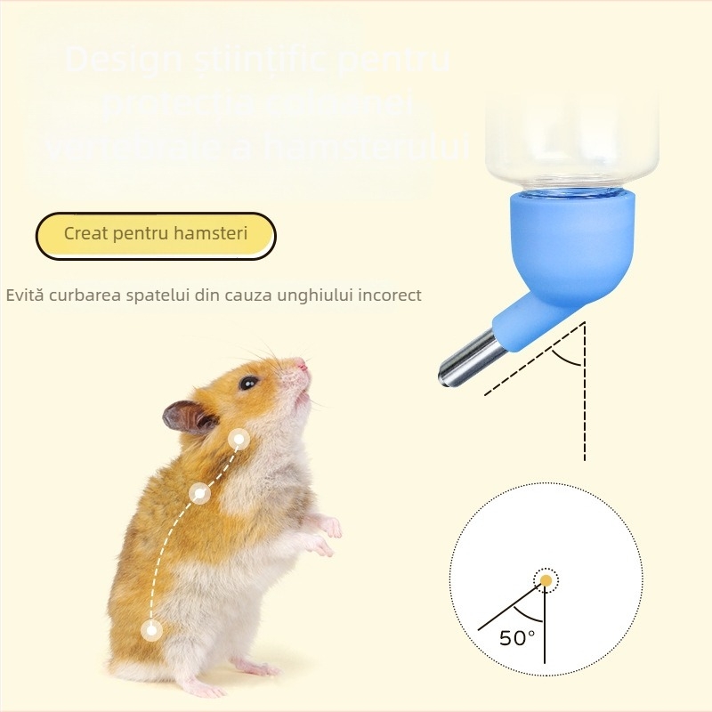 Fântână de apă din plastic, suspendată, pentru hamsteri, iepuri și șinșile – Zhen Qi Meow