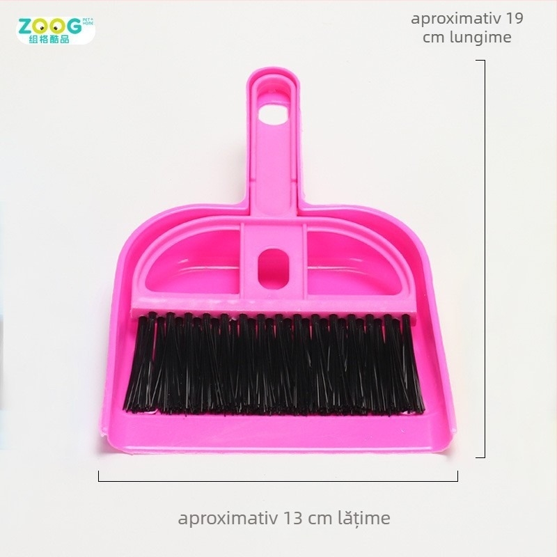 Set mini de instrumente de curățare pentru animale de companie – tavă de gunoi și mătură, plastic, Zoog, pentru păsări