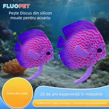 Pește angel de silicon pentru acvariu – decor pentru acvascaping, stil plante simulate