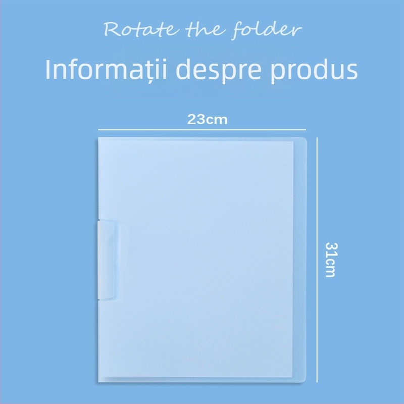 Kang Bai D2202 PP dosar cu mai multe file, clemă lateral rotativă