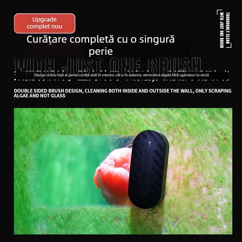 Perie magnetic pentru acvariu – Mini, perie magnetică puternică pentru curățarea sticlei acvariului; Material: Matte shell; Brand: Horse seal; Greutate: 0.2; Categoria: Echipamente acvariu
