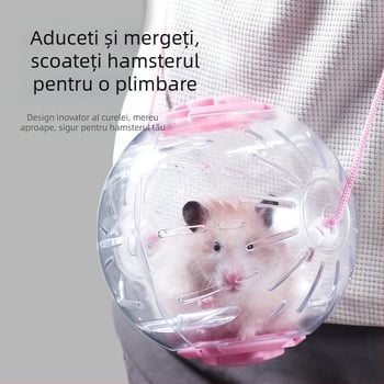 Set jucării pentru hamster: Minge de alergare, Roată silențioasă, Material PP, Eliberare de stres