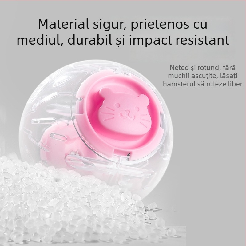 Set jucării pentru hamster: Minge de alergare, Roată silențioasă, Material PP, Eliberare de stres