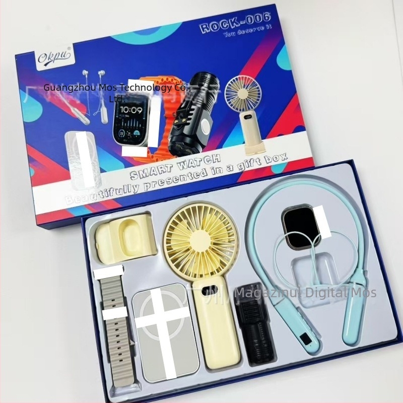 Ceas inteligent R0CK-006, set 5-în-1, ecran AMOLED pătrat, carcasă din aliaj de aluminiu, rezistență la apă zilnică, monitorizarea ritmului cardiac și a oxigenului din sânge