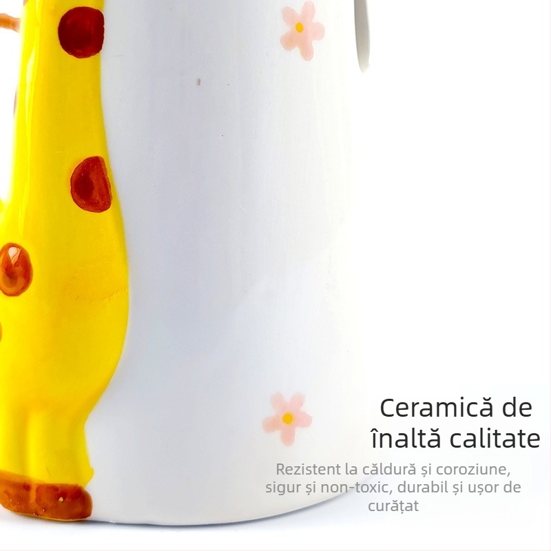 Sticlă ceramică de apă pentru hamster cu suport vertical