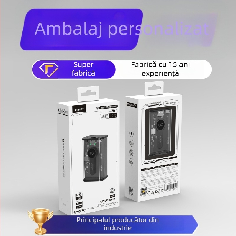 Cutie de ambalaj din carton personalizabil cu fereastră transparentă și cutie cu gaură pentru agățare pentru accesorii digitale 3C; imprimarea logo-ului disponibilă; hârtie 350 gsm