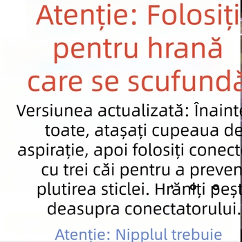 Hrănitor de acvariu pentru pești, anti-stropire și hrană care se scufundă pentru Thai Lionhead Betta — plastic, 200 g