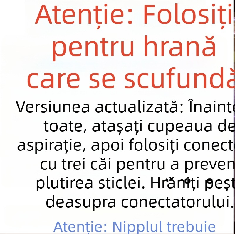 Hrănitor de acvariu pentru pești, anti-stropire și hrană care se scufundă pentru Thai Lionhead Betta — plastic, 200 g