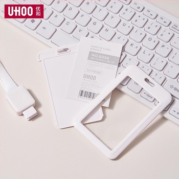 UHOO Youhe Carcasă pentru card, poliester, lanț retractabil pentru ID, stil Business/OL, pentru ID de lucru și ID de elev