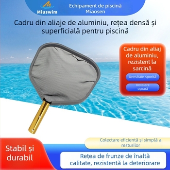 Plasă de piscină cu cadru din aluminiu – plasă densă pentru frunze și deșeuri, accesoriu de curățare pentru piscină