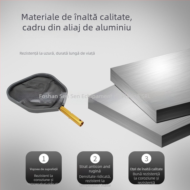 Plasă de piscină cu cadru din aluminiu – plasă densă pentru frunze și deșeuri, accesoriu de curățare pentru piscină
