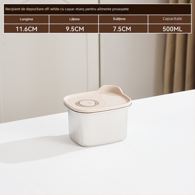 Cutie dreptunghiulară pentru păstrarea alimentelor, oțel inoxidabil 316 + PP, alimentară, capacitate 1–2 L, necompatibilă cu cuptorul cu microunde
