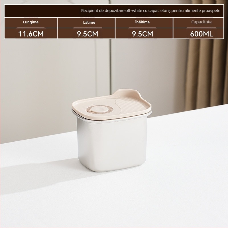 Cutie dreptunghiulară pentru păstrarea alimentelor, oțel inoxidabil 316 + PP, alimentară, capacitate 1–2 L, necompatibilă cu cuptorul cu microunde