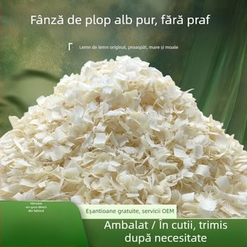 Așternut din rumeguș de plop pentru hamsteri, iepuri și papagali (Material: Rumeguș de plop; Origine: Hebei; Import: Nu; Brand: Jichen)