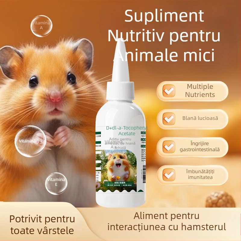 Supliment nutrițional lichid pentru hamsteri - pentru hamsteri tineri de culoare galben-auriu, ambalaj din plastic, origine Luoyang, hrană pentru animale de companie