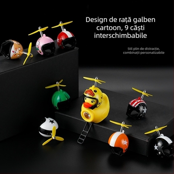 Lumină pentru bicicletă pentru copii, pentru cască, în formă de rață, prindere cu curea – 130 lm, baterie 900 mAh, material silicon+ABS, Jetcool