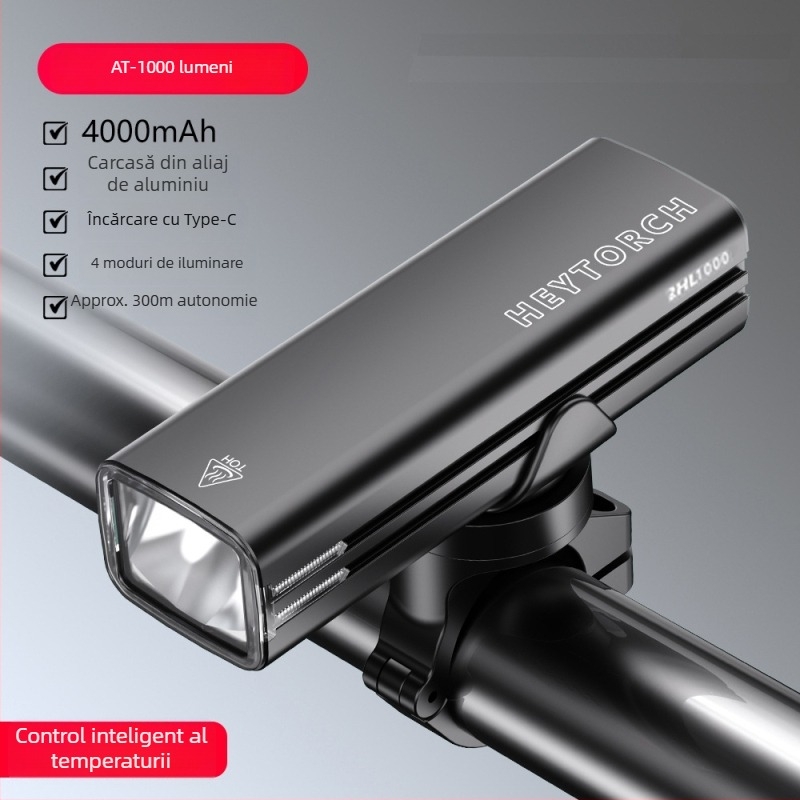 Lumină pentru bicicletă cu sonerie și telecomandă wireless pentru plimbări nocturne — luminozitate înaltă, putere mare, rezistentă la apă, pentru biciclete de drum.