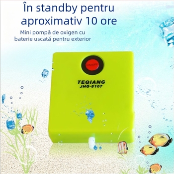 Pompă de oxigen pentru acvariu – mini, alimentată cu baterie, modelul 8107, greutate 150, alimentare DC, pentru exterior și pescuit