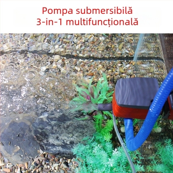 Pompa submersibilă pentru acvariu – trei în unu, foarte silențioasă, filtrare, circulație și oxigenare