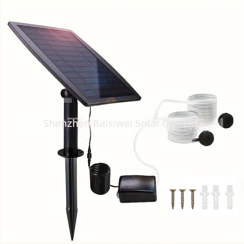 Aerator solar portabil pentru iaz cu stocare – 2,5 W Putere solară, pompă de oxigen impermeabilă pentru iazuri cu pești mici