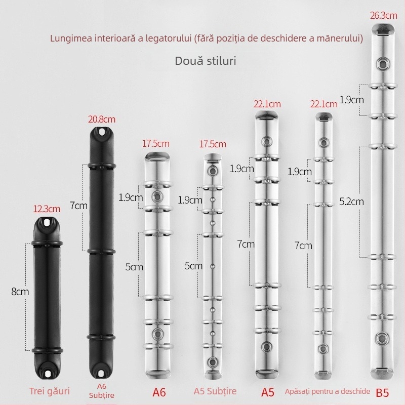 Clip metal pentru dosare Dacheng 97PJ, metal, dosar multipagin