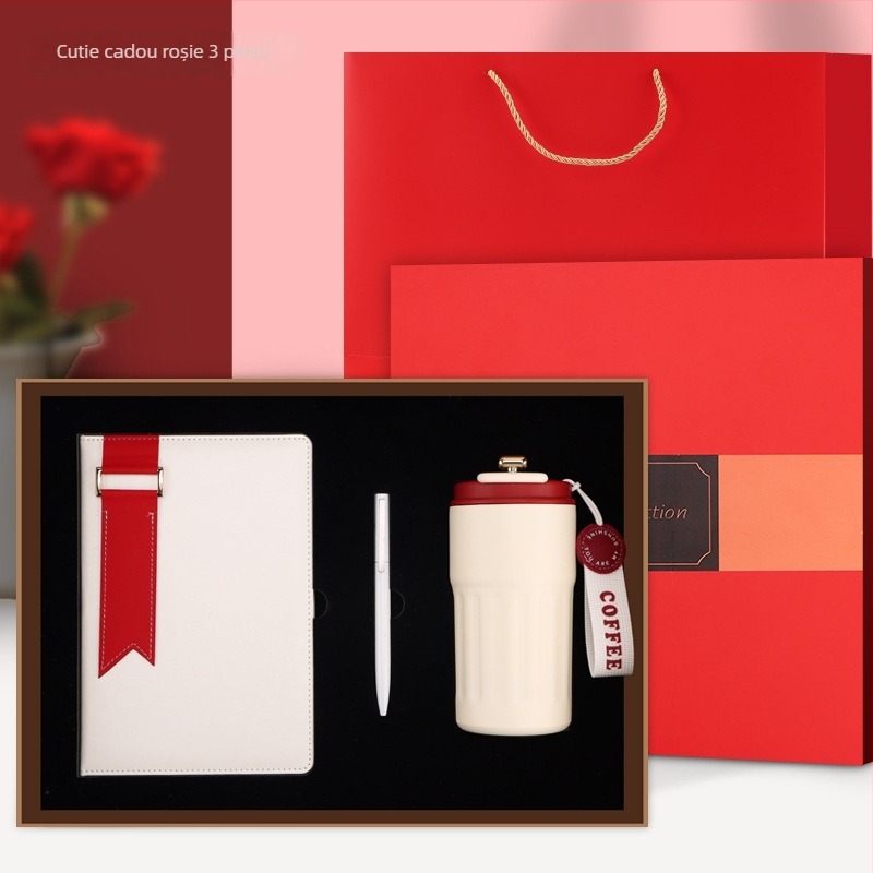 Caiet cu copertă din piele artificială, legătură cu sârmă, hârtie Dowling, 100 g, 200 pagini