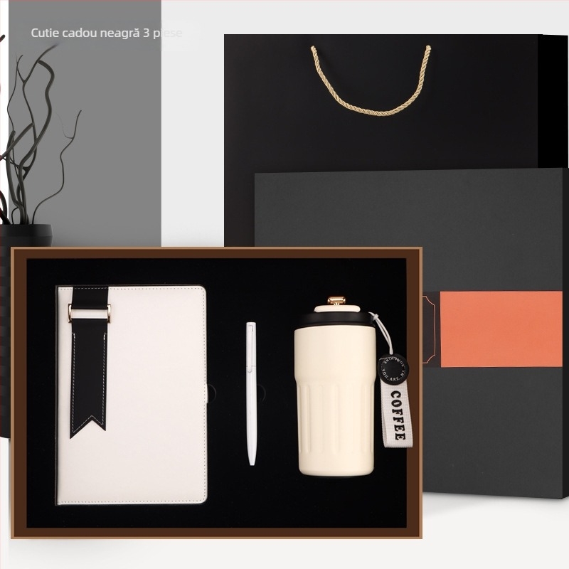 Caiet cu copertă din piele artificială, legătură cu sârmă, hârtie Dowling, 100 g, 200 pagini