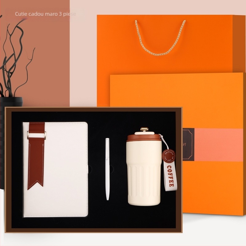 Caiet cu copertă din piele artificială, legătură cu sârmă, hârtie Dowling, 100 g, 200 pagini