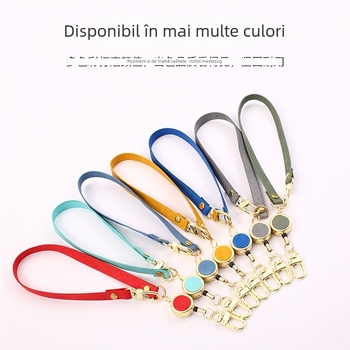 Cute Little carcasă metalică pentru card, cu șnur pentru purtare și tambur retractabil – stil creativ pentru identificare