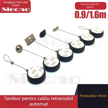 SIECAO Cutie de afișaj anti-furt retractabilă pentru bijuterii — funcție telescopic automată; utilizare: vitrine pentru bijuterii și ceasuri; personalizare: pot fi adaptate diferite capete de sârmă; face parte din seria Anti-theft display