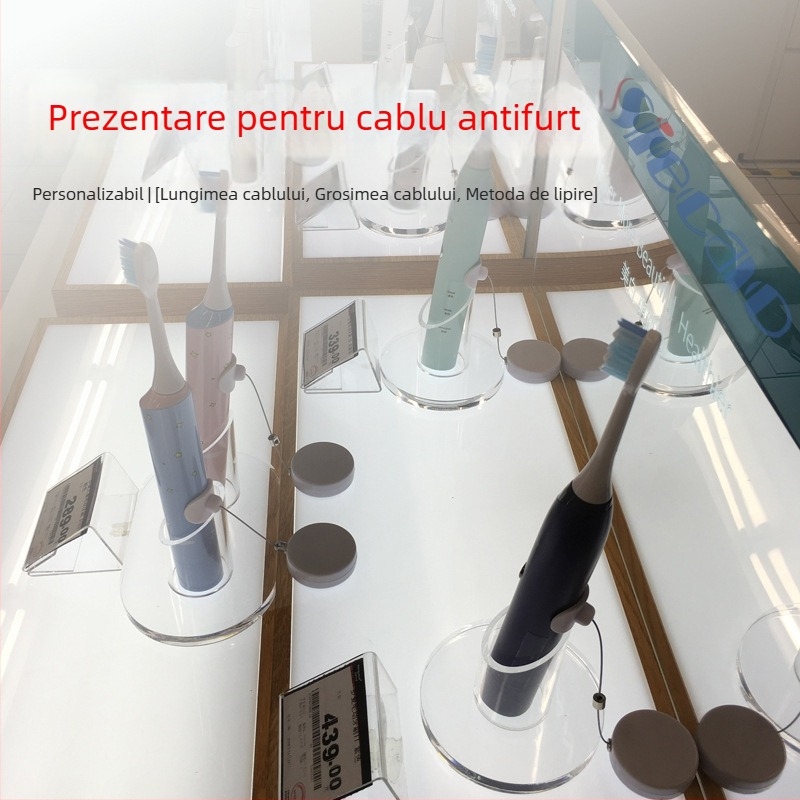 SIECAO Cutie de afișaj anti-furt retractabilă pentru bijuterii — funcție telescopic automată; utilizare: vitrine pentru bijuterii și ceasuri; personalizare: pot fi adaptate diferite capete de sârmă; face parte din seria Anti-theft display