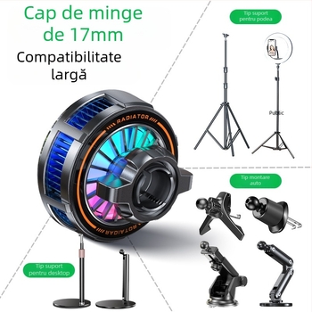 H8A-15W Încărcător Wireless cu Radiator Magnetic de Răcire, Cap MagSafe, Interfață Type-C, Material Plastic și Metal