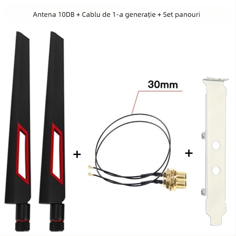Router de birou WiFi 6 dual-band cu antenă cu câștig și conector SMA, 10/6 dB