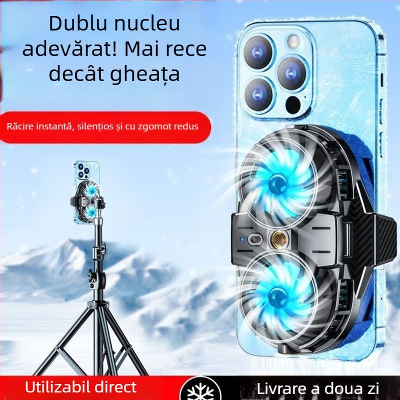 Clip de răcire pentru livestream cu răcire pe semiconductori, ventilator încorporat, suport de gaming