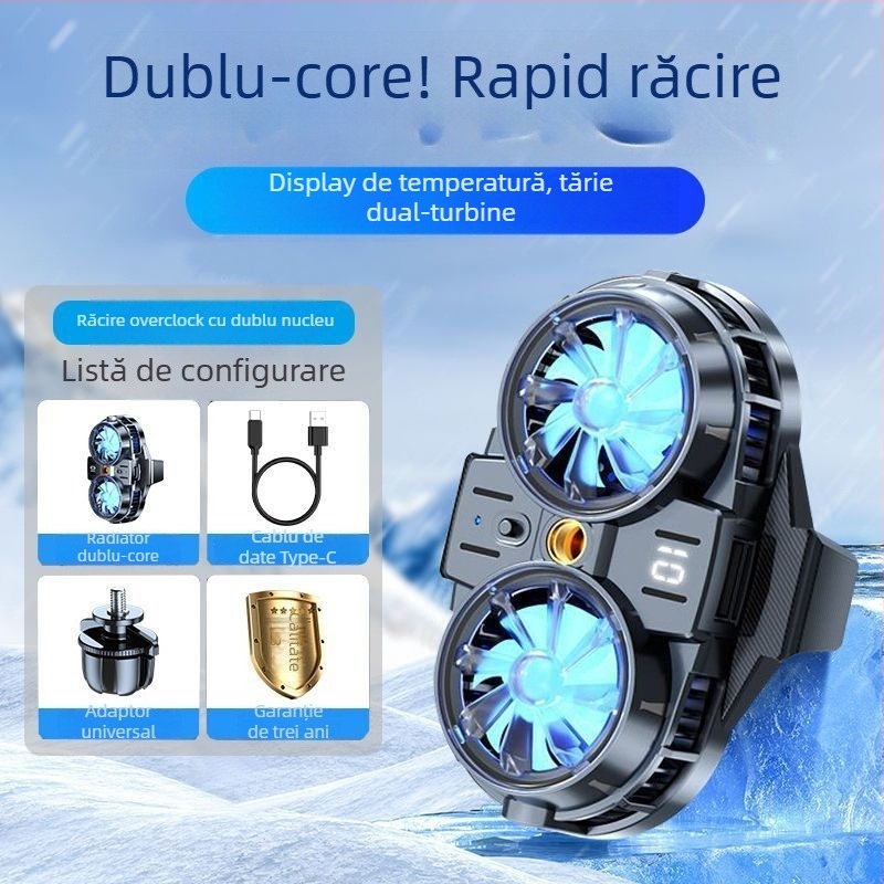 Clip de răcire pentru livestream cu răcire pe semiconductori, ventilator încorporat, suport de gaming